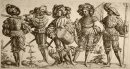 5ro landsknehtov. Zibald Beham. Gravyor Daniel Hopfer 1471 – 1536 Sozdan 1520 – 1536.jpg
