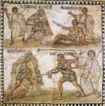 retiarius mosaicAstyanax vs Kalendio mosaic (4th c. A.D.),.jpg