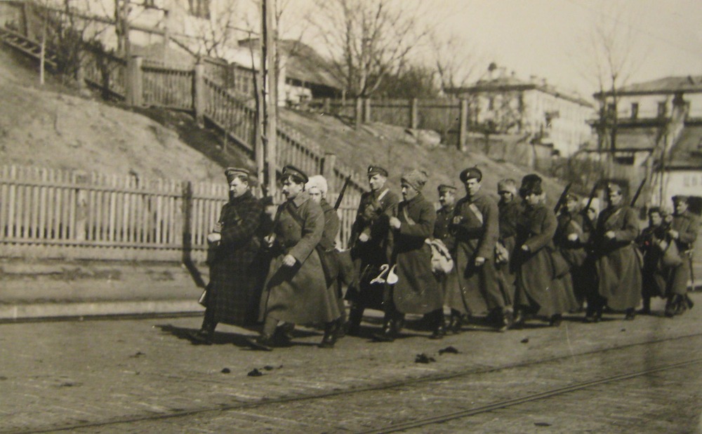 Soldiers from the Czech-Slovak Legion march through Vladivostok, c. 1919.2.jpg